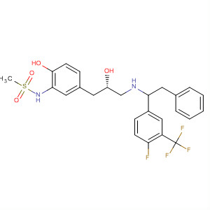 401898-43-9  Methanesulfonamide,N-[5-[(2S)-3-[[1-[4-fluoro-3-(trifluoromethyl)phenyl]-2-phenylethyl]amino]-2-hydroxypropyl]-2-hydroxyphenyl]-