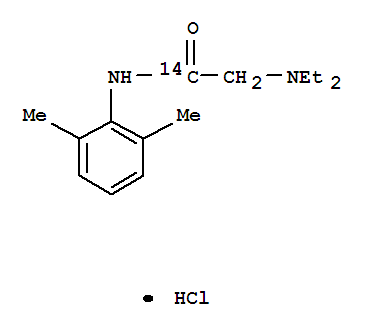 40252-00-4  Acetamide-1-14C,2-(diethylamino)-N-(2,6-dimethylphenyl)-, monohydrochloride (9CI)