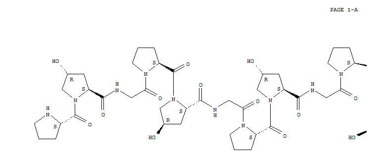 40350-90-1  Glycine,L-prolyl-(4R)-4-hydroxy-L-prolylglycyl-L-prolyl-(4R)-4-hydroxy-L-prolylglycyl-L-prolyl-(4R)-4-hydroxy-L-prolylglycyl-L-prolyl-(4R)-4-hydroxy-L-prolylglycyl-L-prolyl-(4R)-4-hydroxy-L-prolylglycyl-L-prolyl-(4R)-4-hydroxy-L-prolylglycyl-L-prolyl-(4R)