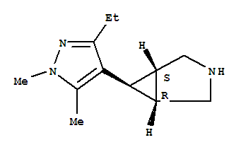419572-25-1  3-Azabicyclo[3.1.0]hexane,6-(3-ethyl-1,5-dimethyl-1H-pyrazol-4-yl)-, (1a,5a,6a)- (9CI)