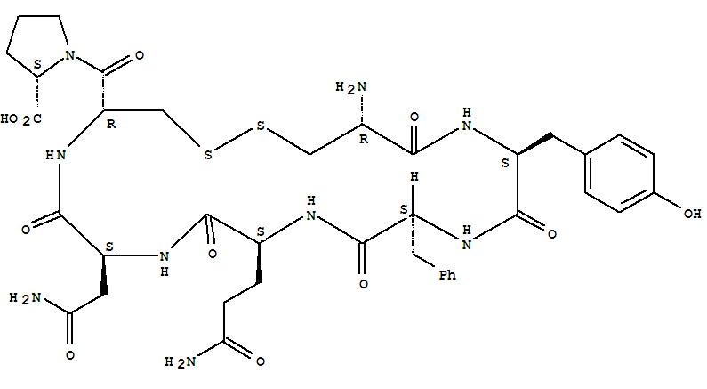 42043-38-9  Oxytocin,3-L-phenylalanine-8-de-L-leucine-9-deglycinamide- (9CI)