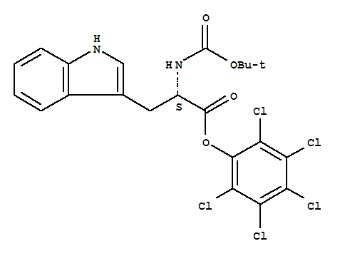 42290-63-1  L-Tryptophan,N-[(1,1-dimethylethoxy)carbonyl]-, pentachlorophenyl ester (9CI)