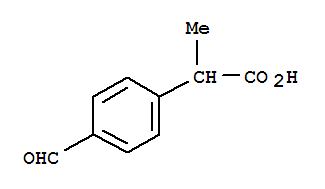 43153-07-7  Benzeneacetic acid,4-formyl-a-methyl-