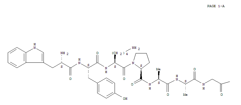 434897-64-0  L-Leucine,L-tryptophyl-L-tyrosyl-L-lysyl-L-prolyl-L-alanyl-L-alanylglycyl-L-histidyl-L-seryl-L-seryl-L-tyrosyl-L-seryl-L-valylglycyl-L-arginyl-L-alanyl-L-alanylglycyl-L-leucyl-L-leucyl-L-serylglycyl-