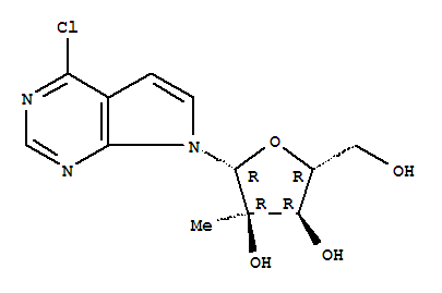 443642-33-9  7H-Pyrrolo[2,3-d]pyrimidine,4-chloro-7-(2-C-methyl-b-D-ribofuranosyl)-
