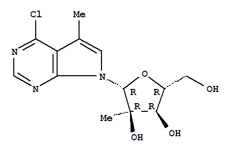 443642-55-5  7H-Pyrrolo[2,3-d]pyrimidine, 4-chloro-5-methyl-7-(2-C-methyl-b-D-ribofuranosyl)-