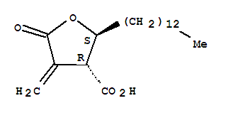 493-46-9  3-Furancarboxylic acid,tetrahydro-4-methylene-5-oxo-2-tridecyl-, (2S,3R)-