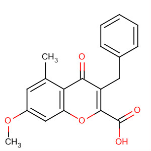 59238-89-0  4H-1-Benzopyran-2-carboxylic acid,7-methoxy-5-methyl-4-oxo-3-(phenylmethyl)- 59238-89-0  4H-1-Benzopyran-2-carboxylic acid,7-methoxy-5-methyl-4-oxo-3-(phenylmethyl)-