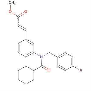 592524-95-3  2-Propenoic acid,3-[3-[[(4-bromophenyl)methyl](cyclohexylcarbonyl)amino]phenyl]-, methylester