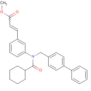 592525-24-1  2-Propenoic acid,3-[3-[([1,1'-biphenyl]-4-ylmethyl)(cyclohexylcarbonyl)amino]phenyl]-,methyl ester