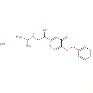 59281-08-2  4H-Pyran-4-one,2-[1-hydroxy-2-[(1-methylethyl)amino]ethyl]-5-(phenylmethoxy)-,hydrochloride