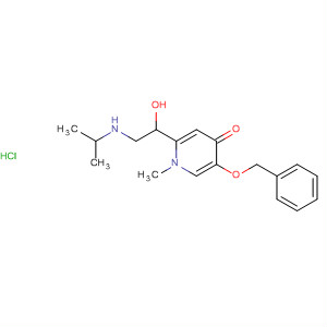 59281-12-8  4(1H)-Pyridinone,2-[1-hydroxy-2-[(1-methylethyl)amino]ethyl]-1-methyl-5-(phenylmethoxy)-,monohydrochloride
