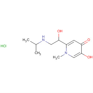 59281-13-9  4(1H)-Pyridinone,5-hydroxy-2-[1-hydroxy-2-[(1-methylethyl)amino]ethyl]-1-methyl-,monohydrochloride