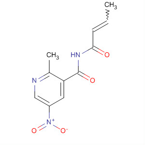 59290-55-0  3-Pyridinecarboxamide, 2-methyl-5-nitro-N-(1-oxo-2-butenyl)-