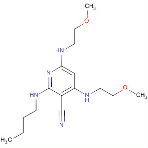 59312-59-3  3-Pyridinecarbonitrile, 2-(butylamino)-4,6-bis[(2-methoxyethyl)amino]-