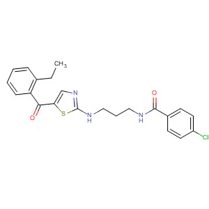 593268-44-1  Benzamide, 4-chloro-N-[3-[[5-(2-ethylbenzoyl)-2-thiazolyl]amino]propyl]-
