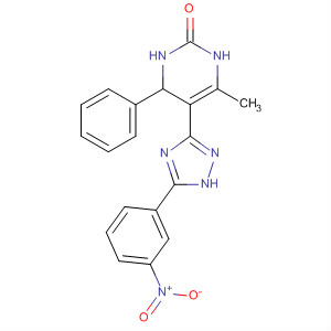 593283-28-4  2(1H)-Pyrimidinone,3,4-dihydro-6-methyl-5-[5-(3-nitrophenyl)-1H-1,2,4-triazol-3-yl]-4-phenyl-