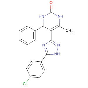 593283-29-5  2(1H)-Pyrimidinone,5-[5-(4-chlorophenyl)-1H-1,2,4-triazol-3-yl]-3,4-dihydro-6-methyl-4-phenyl-