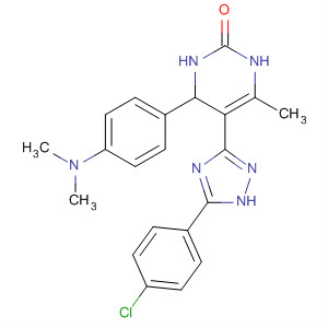 593283-35-3  2(1H)-Pyrimidinone,5-[5-(4-chlorophenyl)-1H-1,2,4-triazol-3-yl]-4-[4-(dimethylamino)phenyl]-3,4-dihydro-6-methyl-