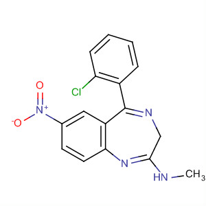 59467-78-6  3H-1,4-Benzodiazepin-2-amine, 5-(2-chlorophenyl)-N-methyl-7-nitro-