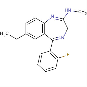59468-32-5  3H-1,4-Benzodiazepin-2-amine, 7-ethyl-5-(2-fluorophenyl)-N-methyl-