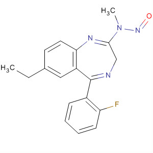 59468-33-6  3H-1,4-Benzodiazepin-2-amine,7-ethyl-5-(2-fluorophenyl)-N-methyl-N-nitroso-