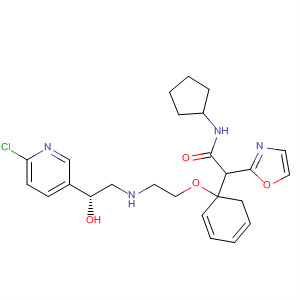 595543-53-6  2-Oxazoleacetamide,4-[4-[2-[[(2R)-2-(6-chloro-3-pyridinyl)-2-hydroxyethyl]amino]ethoxy]phenyl]-N-cyclopentyl-