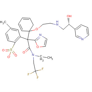 595543-74-1  2-Oxazoleacetamide,N-ethyl-4-[4-[2-[[(2R)-2-hydroxy-2-(3-pyridinyl)ethyl]amino]ethoxy]phenyl]-N-(2,2,2-trifluoroethyl)-, mono(4-methylbenzenesulfonate) (salt)