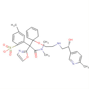 595544-04-0  2-Oxazoleacetamide,4-[4-[2-[[(2R)-2-hydroxy-2-(6-methyl-3-pyridinyl)ethyl]amino]ethoxy]phenyl]-N,N-dimethyl-, mono(4-methylbenzenesulfonate) (salt)