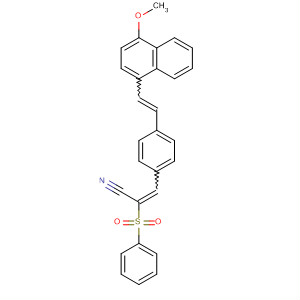 59583-96-9  2-Propenenitrile,3-[4-[2-(4-methoxy-1-naphthalenyl)ethenyl]phenyl]-2-(phenylsulfonyl)-