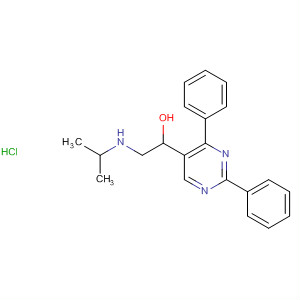 59704-31-3  5-Pyrimidinemethanol, a-[[(1-methylethyl)amino]methyl]-2,4-diphenyl-,monohydrochloride