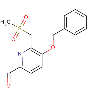 59781-06-5  2-Pyridinecarboxaldehyde,6-[(methylsulfonyl)methyl]-5-(phenylmethoxy)-