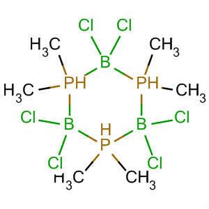 59830-74-9  1,3,5,2,4,6-Triphosphatriborin,2,2,4,4,6,6-hexachloro-1,1,2,2,3,3,4,4,5,5,6,6-dodecahydro-1,1,3,3,5,5-hexamethyl-
