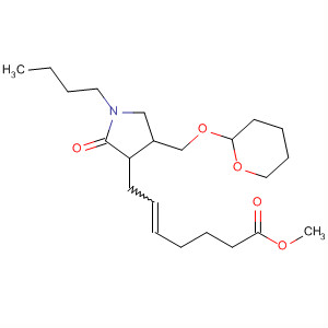59858-07-0  5-Heptenoic acid,7-[1-butyl-2-oxo-4-[[(tetrahydro-2H-pyran-2-yl)oxy]methyl]-3-pyrrolidinyl]-, methyl ester