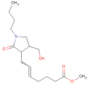 59858-08-1  5-Heptenoic acid, 7-[1-butyl-4-(hydroxymethyl)-2-oxo-3-pyrrolidinyl]-,methyl ester
