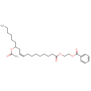 59863-44-4  9-Octadecenoic acid, 12-(acetyloxy)-, 2-(benzoyloxy)ethyl ester, (Z)-
