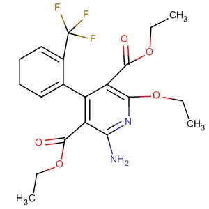 59894-84-7  3,5-Pyridinedicarboxylic acid,2-amino-6-ethoxy-4,5-dihydro-4-[2-(trifluoromethyl)phenyl]-, diethyl ester
