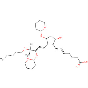 59896-58-1  5-Heptenoic acid,7-[5-hydroxy-2-[4-methyl-4-(pentyloxy)-3-[(tetrahydro-2H-pyran-2-yl)oxy]-1-pentenyl]-3-[(tetrahydro-2H-pyran-2-yl)oxy]cyclopentyl]-