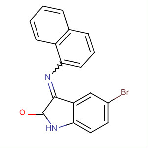 57743-17-6  2H-Indol-2-one, 5-bromo-1,3-dihydro-3-(1-naphthalenylimino)-