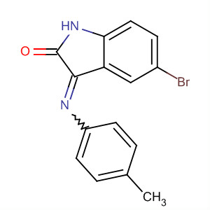 57743-26-7  2H-Indol-2-one, 5-bromo-1,3-dihydro-3-[(4-methylphenyl)imino]-