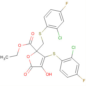 577952-87-5  2-Furancarboxylic acid,3-[(2-chloro-4-fluorophenyl)thio]-2-[[(2-chloro-4-fluorophenyl)thio]methyl]-2,5-dihydro-4-hydroxy-5-oxo-, ethyl ester