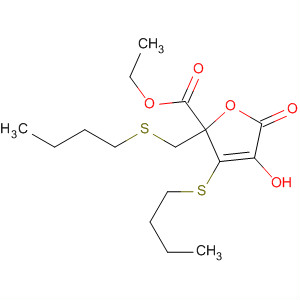 577953-13-0  2-Furancarboxylic acid,3-(butylthio)-2-[(butylthio)methyl]-2,5-dihydro-4-hydroxy-5-oxo-, ethylester