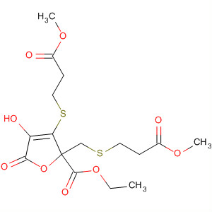 577953-47-0  2-Furancarboxylic acid,2,5-dihydro-4-hydroxy-3-[(3-methoxy-3-oxopropyl)thio]-2-[[(3-methoxy-3-oxopropyl)thio]methyl]-5-oxo-, ethyl ester
