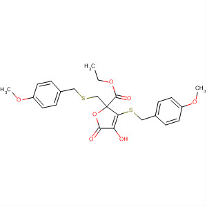 577953-53-8  2-Furancarboxylic acid,2,5-dihydro-4-hydroxy-3-[[(4-methoxyphenyl)methyl]thio]-2-[[[(4-methoxyphenyl)methyl]thio]methyl]-5-oxo-, ethyl ester
