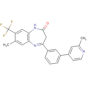 579481-90-6  2H-1,5-Benzodiazepin-2-one,1,3-dihydro-7-methyl-4-[3-(2-methyl-4-pyridinyl)phenyl]-8-(trifluoromethyl)-