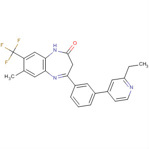 579482-74-9  2H-1,5-Benzodiazepin-2-one,4-[3-(2-ethyl-4-pyridinyl)phenyl]-1,3-dihydro-7-methyl-8-(trifluoromethyl)-