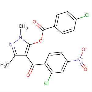 58011-53-3  Benzoic acid, 4-chloro-,4-(2-chloro-4-nitrobenzoyl)-1,3-dimethyl-1H-pyrazol-5-yl ester