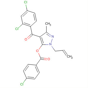 58011-94-2  Benzoic acid, 4-chloro-,4-(2,4-dichlorobenzoyl)-3-methyl-1-(2-propenyl)-1H-pyrazol-5-yl ester