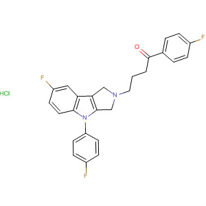 58039-21-7  1-Butanone,4-[7-fluoro-4-(4-fluorophenyl)-3,4-dihydropyrrolo[3,4-b]indol-2(1H)-yl]-1-(4-fluorophenyl)-, monohydrochloride