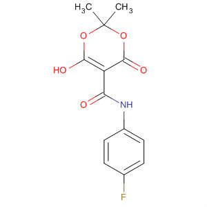 58092-81-2  4H-1,3-Dioxin-5-carboxamide,N-(4-fluorophenyl)-6-hydroxy-2,2-dimethyl-4-oxo- 58092-81-2  4H-1,3-Dioxin-5-carboxamide,N-(4-fluorophenyl)-6-hydroxy-2,2-dimethyl-4-oxo-